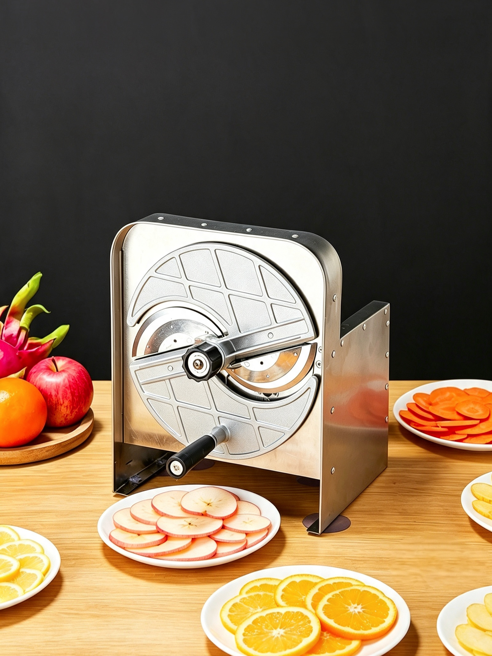 Manual stainless steel fruit and vegetable slicer - Image 2